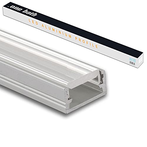 .one-bath LED Aluminium Profil I Aluprofil Leiste für LED Stripes I G: Aufputz klein transparent 1m ohne Endkappen I Innen- und Außenbereich .one-bath LED Aluminium Profil I Aluprofil Leiste für LED Stripes I G: Aufputz klein transparent 1m ohne Endkappen I Innen- und Außenbereich von .one-bath