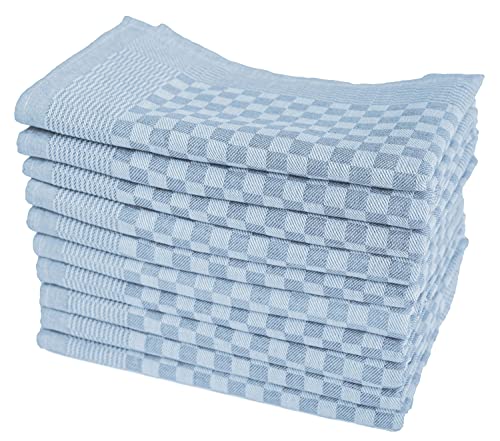 10er Pack Grubentücher 50x70 cm hell blau Küchentücher Geschirrtücher Grubentuch von one-home