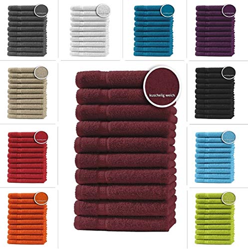 one-home 10er Set Gästetücher Handtücher Duschtücher Badetücher Frottee 100% Baumwolle, Präzise Farbe:Bordeaux, Produktart:Duschtücher 70x140 cm one-home 10er Set Gästetücher Handtücher Duschtücher Badetücher Frottee 100% Baumwolle, Präzise Farbe:Bordeaux, Produktart:Duschtücher 70x140 cm von one-home