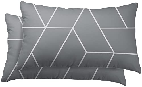 one-home 2er Pack Kissenbezüge Kissenhülle 40x80 cm geometrisch anthrazit grau Microfaser one-home 2er Pack Kissenbezüge Kissenhülle 40x80 cm geometrisch anthrazit grau Microfaser von one-home