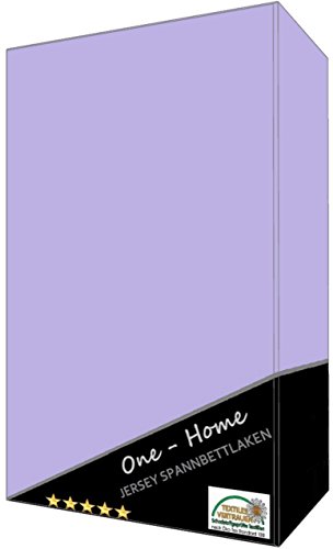 one-home 2er Pack Spannbettlaken Bettlaken Flieder 90 x 200 cm - 100 x 200 cm Baumwolle von one-home