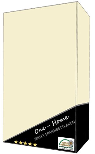 one-home 2er Pack Spannbettlaken Bettlaken Natur 120x200 cm - 130x200 cm Jersey Baumwolle one-home 2er Pack Spannbettlaken Bettlaken Natur 120x200 cm - 130x200 cm Jersey Baumwolle von one-home