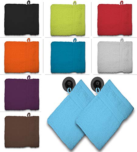 one-home 2er Set Waschhandschuhe Waschhandschuh Waschlappen 16x21 cm Frottee Baumwolle, Farbe:Türkis one-home 2er Set Waschhandschuhe Waschhandschuh Waschlappen 16x21 cm Frottee Baumwolle, Farbe:Türkis von one-home