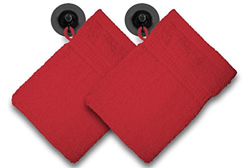 one-home 2er Set Waschhandschuhe Waschlappen rot 16x21 cm Frottee Baumwolle Frottierware one-home 2er Set Waschhandschuhe Waschlappen rot 16x21 cm Frottee Baumwolle Frottierware von one-home