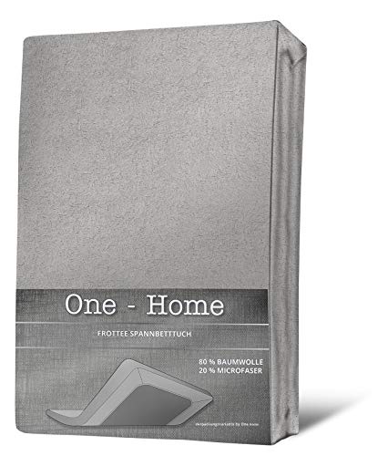 one-home Frottee Spannbettlaken Spannbetttuch 90x200 140x200 180x200 Bettlaken Baumwolle, Farbe:Silber, Maße:180x200 cm - 200x200 cm one-home Frottee Spannbettlaken Spannbetttuch 90x200 140x200 180x200 Bettlaken Baumwolle, Farbe:Silber, Maße:180x200 cm - 200x200 cm von one-home