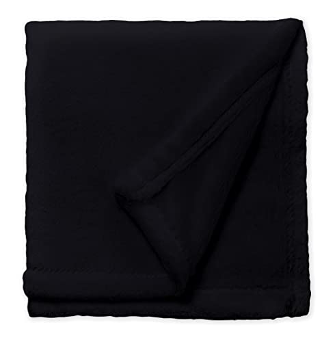 one-home Kuscheldecke 150x200 cm schwarz Flauschig warm kuschelig Wohndecke Fleece Decke von one-home