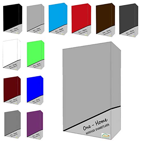 one-home Microfaser Spannbettlaken Spannbetttuch Bettlaken Betttuch mit Rundumgummi, Farbe:Silber, Maße:90x200 cm - 100x200 cm one-home Microfaser Spannbettlaken Spannbetttuch Bettlaken Betttuch mit Rundumgummi, Farbe:Silber, Maße:90x200 cm - 100x200 cm von one-home