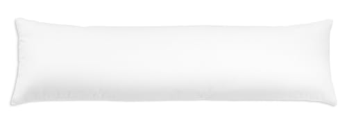 one-home Seitenschläferkissen Stillkissen Nackenkissen lang 40x145 cm ergonomisch weiche Hohlfaserfüllung Schwangerschaftskissen, Farbe:weiß von one-home