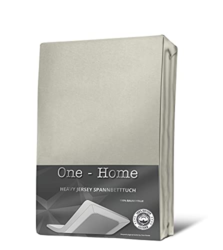 one-home Spannbettlaken Spannbetttuch Natur 180x200-200x200 cm Heavy Jersey Baumwolle one-home Spannbettlaken Spannbetttuch Natur 180x200-200x200 cm Heavy Jersey Baumwolle von one-home