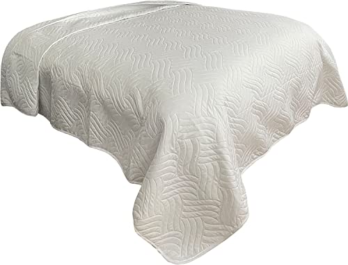 one-home Tagesdecke Bettüberwurf 140x210 cm weiß Uni Einfarbig gesteppt Sofaüberwurf von one-home