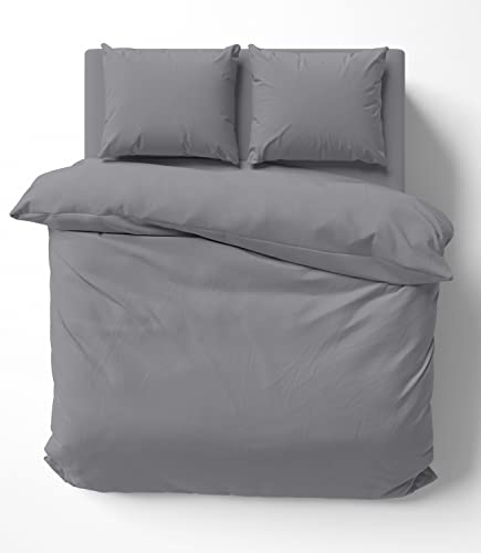 one-home Uni Bettwäsche 200x220 cm anthrazit Doppelbett Einfarbig Renforce Baumwolle one-home Uni Bettwäsche 200x220 cm anthrazit Doppelbett Einfarbig Renforce Baumwolle von one-home