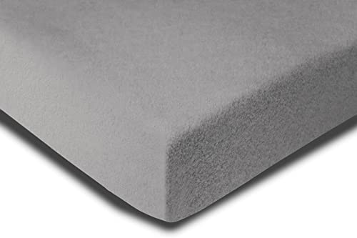 one-home Winter Spannbettlaken 90x200-100x200 cm Silber Fleece Flauschig Warm Bettlaken von one-home