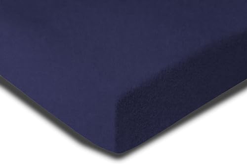 Winter Spannbettlaken Flausch Warm Thermo Fleece Weich Bettlaken Spannbetttücher, Größe:2er Pack 90x200 cm - 100x200 cm, Farbe:blau von one-home