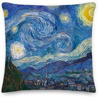 Vincent Van Gogh Sternennacht Premium Kissen - Ästhetik Inspirierte Mode Vintage Kunstdruck Geschenk Für Kunstliebhaber von one1000paintings