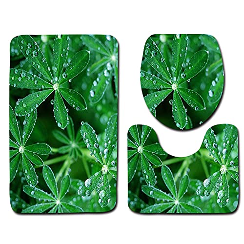 oneforus 3-teiliges Badvorleger-Set, Blätter & Blumen-Toilettenteppich-Set rutschfeste und weiche Badematten WC-Sitzmatte Badteppich waschbar oneforus 3-teiliges Badvorleger-Set, Blätter & Blumen-Toilettenteppich-Set rutschfeste und weiche Badematten WC-Sitzmatte Badteppich waschbar von oneforus