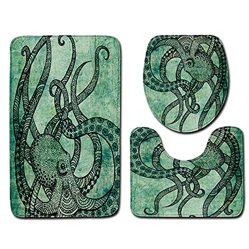oneforus Badematten-Set 3-teiliges Badezimmerteppich-Set 3D-Tierdruck rutschfeste Sockel-Badematte Toilettenkontur-Teppich Waschbarer Toilettensitz-Deckelbezug oneforus Badematten-Set 3-teiliges Badezimmerteppich-Set 3D-Tierdruck rutschfeste Sockel-Badematte Toilettenkontur-Teppich Waschbarer Toilettensitz-Deckelbezug von oneforus