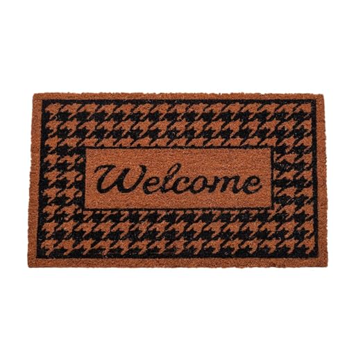 onestopbuys Fußmatte für drinnen und draußen, Kokosfaser, rutschfest, 40 x 60 cm (Muster 11) von onestopbuys