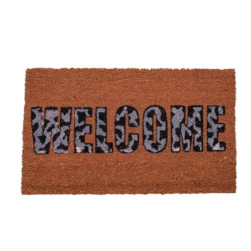 onestopbuys Fußmatte für drinnen und draußen, Kokosfaser, rutschfest, 40 x 60 cm (Muster 14) von onestopbuys