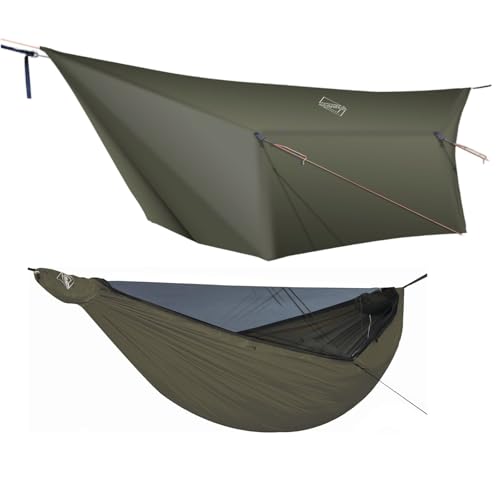 onewind 335cm Camping Zippered Hammock with 3.6 * 3m Zeltplane für Camping Wandern, Hängematte with Moskitonetz and Wasserdichter Regenfliege onewind 335cm Camping Zippered Hammock with 3.6 * 3m Zeltplane für Camping Wandern, Hängematte with Moskitonetz and Wasserdichter Regenfliege von onewind