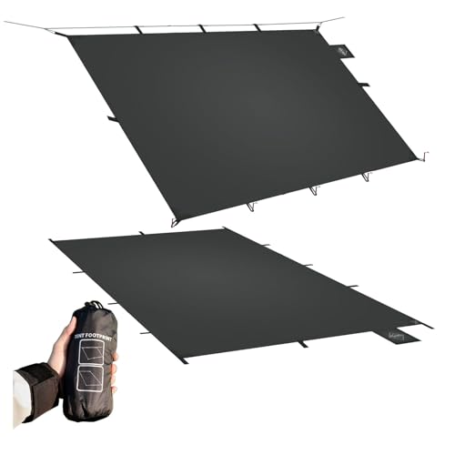 onewind 4000mm Wasserdichtes Zeltboden, Ultralight Groundsheet Tent Footprint Ultraleichte Caming Tarp für Rucksack, Wandern, Camping, Picknick 250 * 180cm, OD Green von onewind