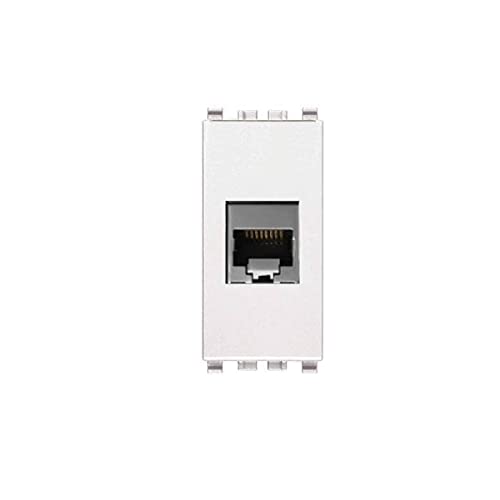 Frucht rj45 FTP geschirmt cat.6a kompatibel Vimar Eikon 20339.14.B Modular Steckdose 8-polig für Ethernet-Kabel Crimpverbindung werkzeuglos Weiß von oniroview
