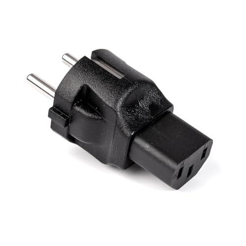 oniroview Adapter EU-Stecker CEE auf 3-polige Buchse IEC320 C13 10 A 250 V für USV, Stromkabel, USV von oniroview