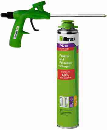 illbruck Sparset 1x PU-Schaum+ FM210 880 ml + 1x Pistole Basic AA230 von online-fenster-kaufen