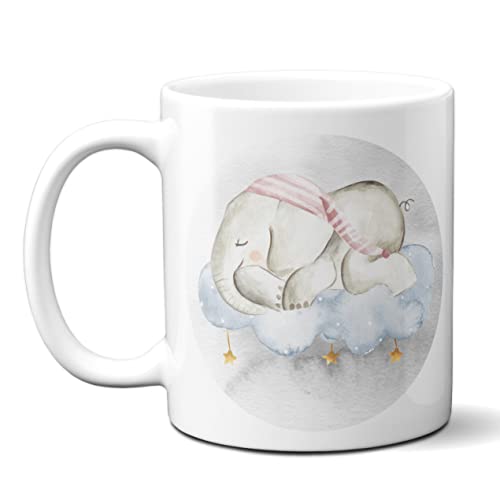 online-hut-Tasse - Kaffeebecher - Kaffeetasse - Lieblingstasse - Kindertasse - Elefant - Geschenkidee - gute Nacht Tasse LT-20 von online-hut
