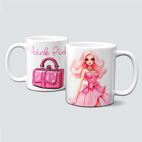 online-hut-Tasse - Kaffeebecher - Kaffeetasse - Lieblingstasse - beautiful girl - Think Pink - LT-125 von online-hut