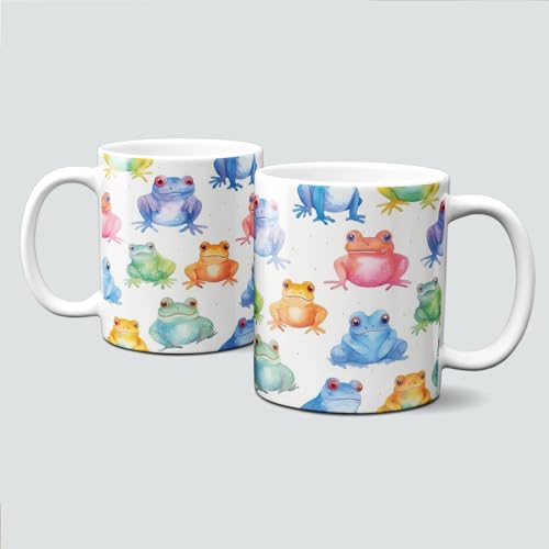 online-hut - Tasse - Kaffeebecher - Lieblingstasse - Frogs - Frösche in zarten Farben - LT-289 von online-hut