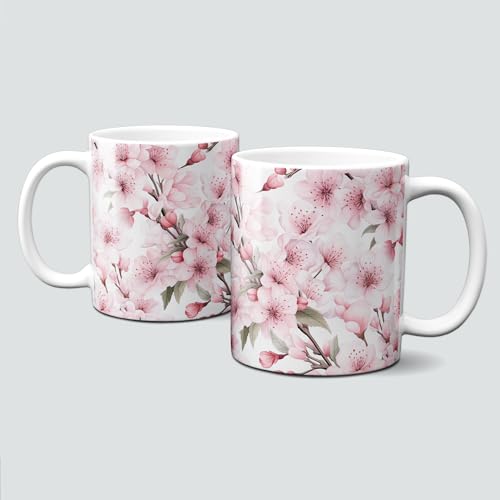 online-hut - Tasse - Kaffeebecher - Lieblingstasse - mit Blumen - zarte Kirschblüten - LT-391 von online-hut