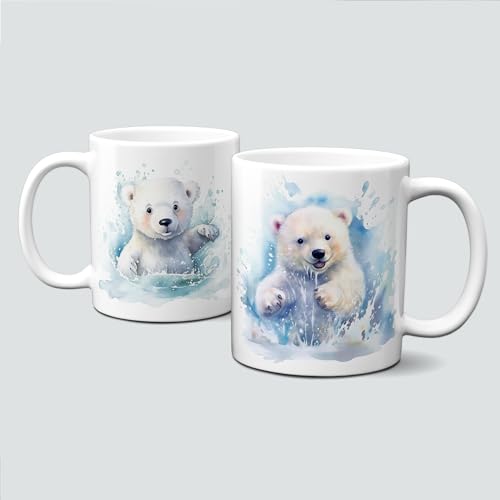 online-hut - Tasse - Kaffeebecher - Lieblingstasse - mit fröhlichem Eisbären - LT-317 von online-hut