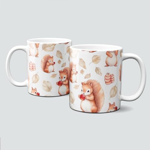 online-hut - Tasse - Kaffeebecher - Lieblingstasse - mit süßem Eichhörnchen & Nüssen/Squirrel & Nuts- LT-265 von online-hut