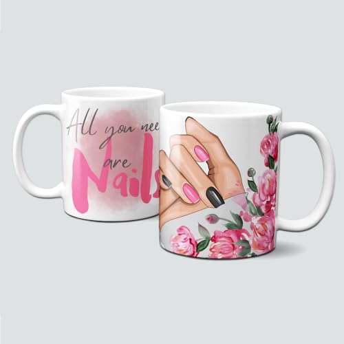 online-hut - Tasse - Kaffeebecher - Nails & Beauty - Sprüchetasse - all you need are nails - NL10 von online-hut