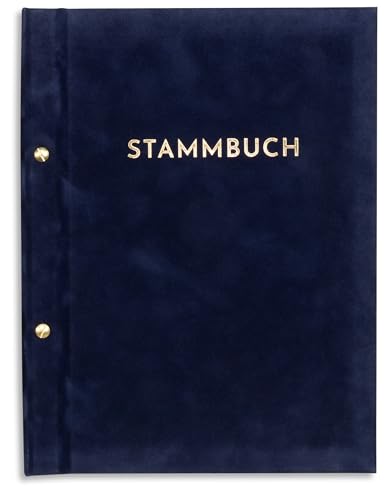 A4 Stammbuch Mave Blau Stammbuch der Familie für Hochzeit Standesamt Trauung incl. 11 Prospekthüllen von online-stammbuch