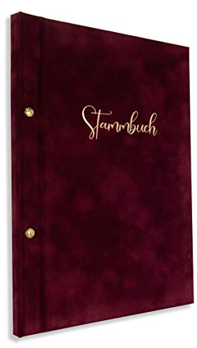 A4 Stammbuch Preno Bordeaux Familienstammbuch Trauung Hochzeit incl. 11 Prospekthüllen von online-stammbuch