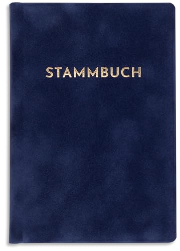 Stammbuch Blau Mave Samt Gold Familienstammbuch Standesamt und Kirche incl. Einleger von online-stammbuch