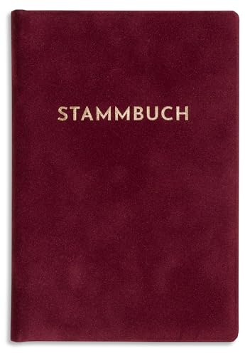 Stammbuch Hochzeit Bordeaux Raiy Samt Gold Familienstammbuch Trauung incl. Einleger von online-stammbuch