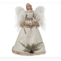 Engel Baum Topper Noel Weihnachten Elfenbein Dekoration Andenken 16 "Höhe von onlinepartycenter