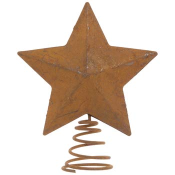 Rost Mini Metall Stern Baumspitze Weihnachtsdeko von onlinepartycenter