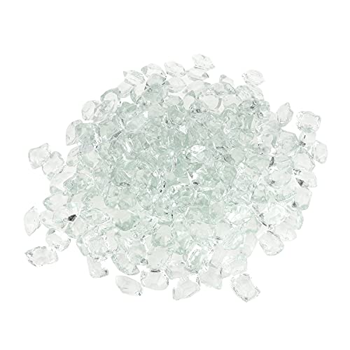 Onlyfire Polygon-Feuerglas, 1,27 cm, 4,5 kg Packung, Glasstein für Kamin, Feuerstelle und Landschaftsgestaltung, hochglänzender Kristall von only fire