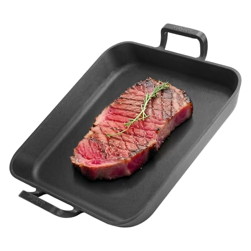 onlyfire Grillpfanne Gusseisen, Gusseisenpfanne mit Griff, 31,5CM Bratpfanne, Steakpfanne für Gasgrill, Backofen, Holzkohlegrill und Gaskochfeld, Universal BBQ Grillschale für Gemüse, Fleisch & Fisch onlyfire Grillpfanne Gusseisen, Gusseisenpfanne mit Griff, 31,5CM Bratpfanne, Steakpfanne für Gasgrill, Backofen, Holzkohlegrill und Gaskochfeld, Universal BBQ Grillschale für Gemüse, Fleisch & Fisch von onlyfire
