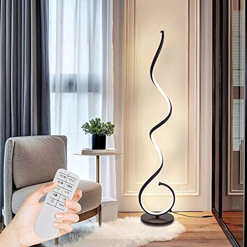 LMiSQ LED Stehlampe Wohnzimmer 150CM 48W Stehlampe Dimmbar Modern Stehlampe,1H Timer & Memory Funktion,3500K-6000K Stehleuchte Dimmbar mit Fernbedienung Standlampe LED für Schlafzimmer, Büro von LMiSQ
