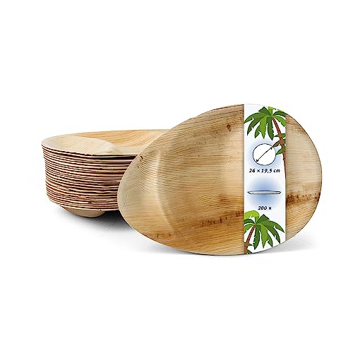 onlyleaf Palmware Teller mit Einteilung 26x19,5cm Wegwerf Geschirr in Tropfenform I Einweg Menüteller 3 geteilt I Party Einmalteller nachhaltiges Geschirr kompostierbar I Palmblatt Teller 200 Stück onlyleaf Palmware Teller mit Einteilung 26x19,5cm Wegwerf Geschirr in Tropfenform I Einweg Menüteller 3 geteilt I Party Einmalteller nachhaltiges Geschirr kompostierbar I Palmblatt Teller 200 Stück von onlyleaf