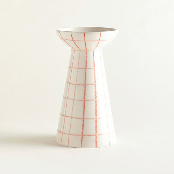 onomao Handgemalte Vase 'Duarte' aus Steinzeug von onomao