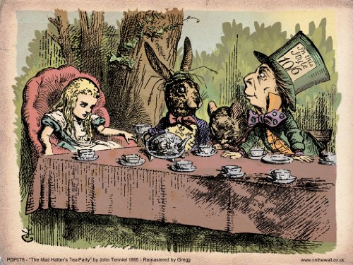 onthewall Kunstdruck Alice im Wunderland Tea Party, Vintage, 40 x 30 cm (PDP 078) von onthewall