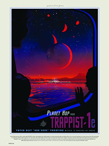 onthewall Kunstdruck Trappist-1 System Nasa Space Exploration Tourist, 30 x 40 cm von onthewall