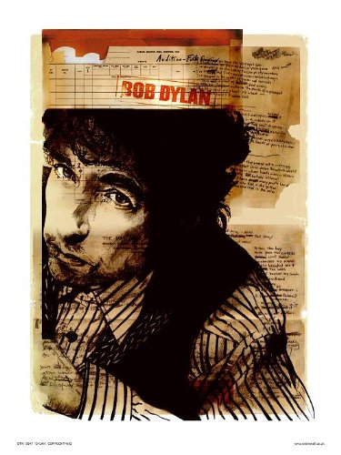 onthewall Bob Dylan Poster Pop Art Kunstdruck Perücke (OTW047) von onthewall