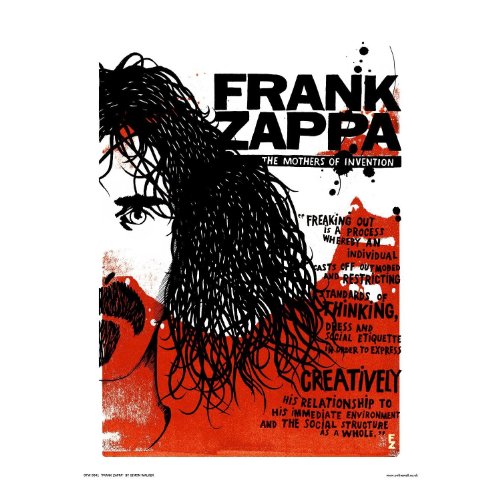 onthewall Frank Zappa Poster-Kunstdruck von Simon Walker (OTW041) von onthewall