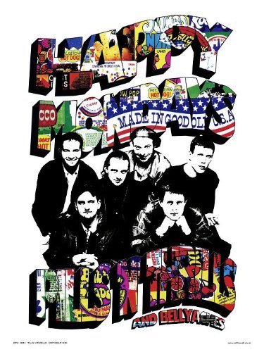 onthewall Happy Mondays Tabletten N Nervenkitzel Pop Art Print Poster von Perücke (otw43) von onthewall